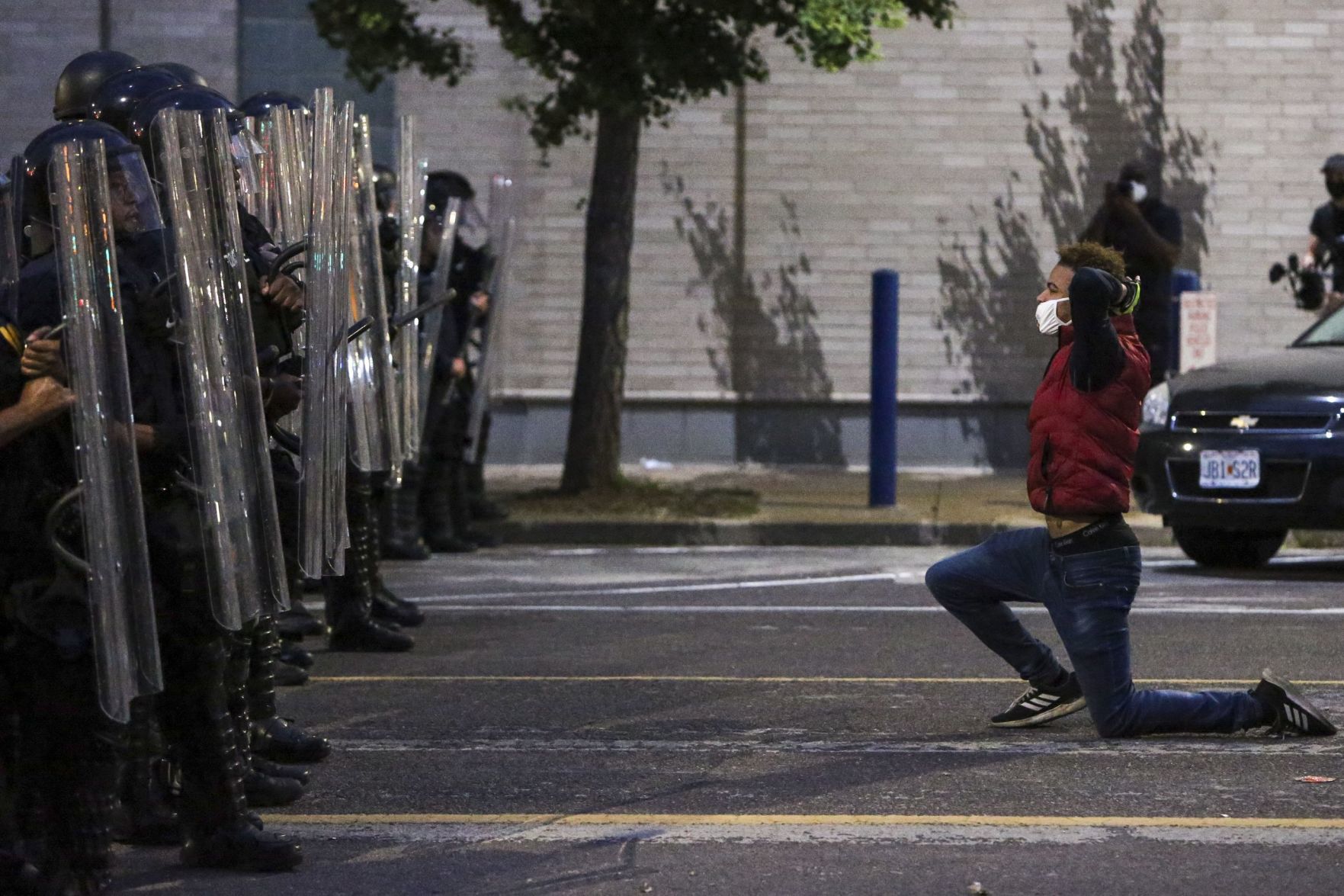Tear gas and fireworks thrown in Downtown